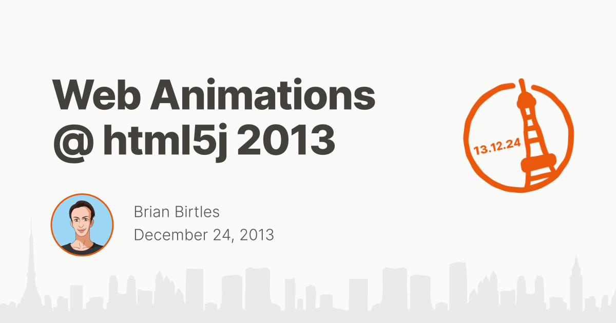 Web Animations @ html5j 2013 - Brian Birtles’ Blog
